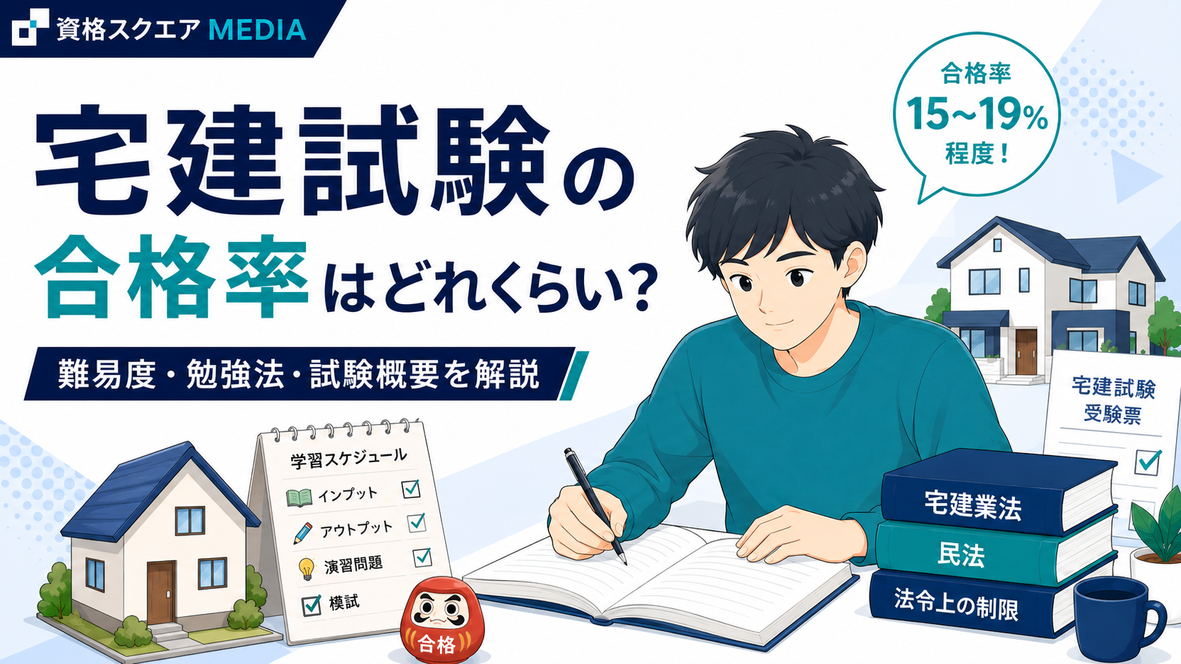 宅建試験の合格率はどのくらい？